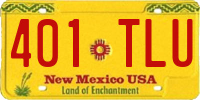 NM license plate 401TLU