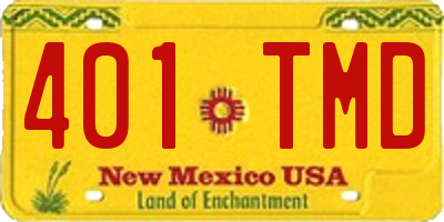 NM license plate 401TMD