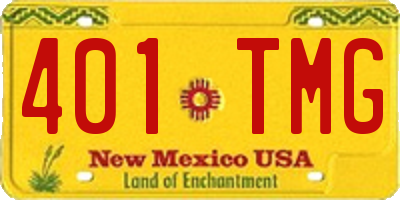 NM license plate 401TMG