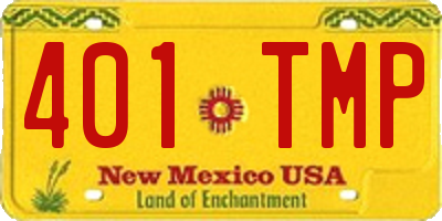 NM license plate 401TMP