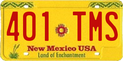 NM license plate 401TMS