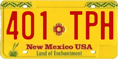 NM license plate 401TPH