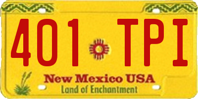 NM license plate 401TPI