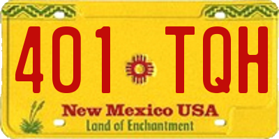 NM license plate 401TQH