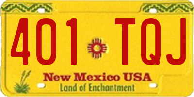 NM license plate 401TQJ