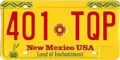 NM license plate 401TQP