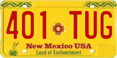 NM license plate 401TUG