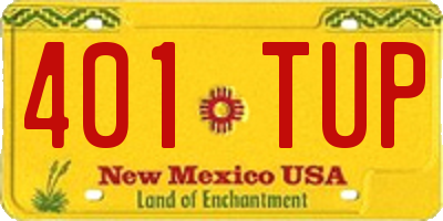 NM license plate 401TUP
