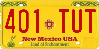 NM license plate 401TUT