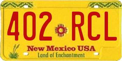 NM license plate 402RCL