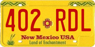 NM license plate 402RDL