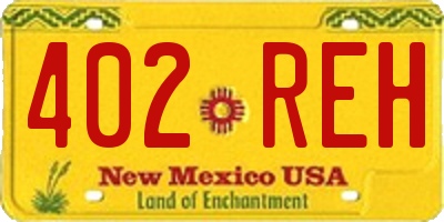 NM license plate 402REH