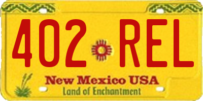 NM license plate 402REL