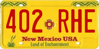 NM license plate 402RHE