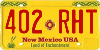 NM license plate 402RHT