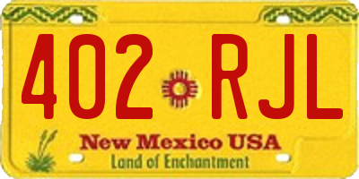 NM license plate 402RJL