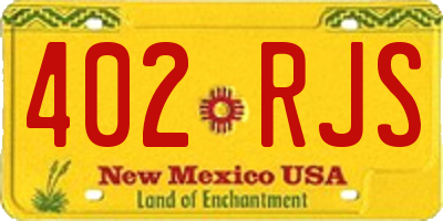NM license plate 402RJS