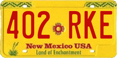 NM license plate 402RKE