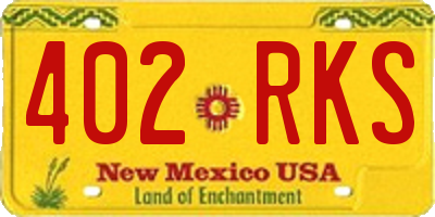 NM license plate 402RKS