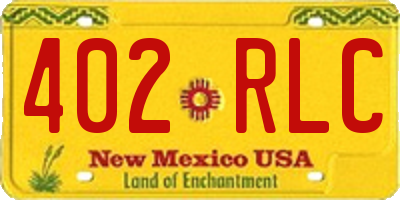 NM license plate 402RLC