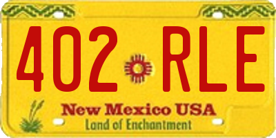 NM license plate 402RLE