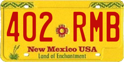 NM license plate 402RMB