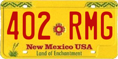 NM license plate 402RMG
