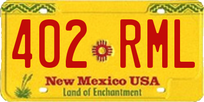NM license plate 402RML