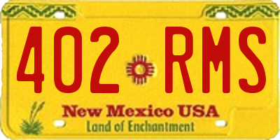 NM license plate 402RMS