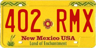 NM license plate 402RMX