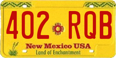 NM license plate 402RQB