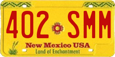 NM license plate 402SMM