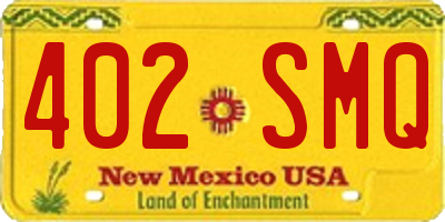 NM license plate 402SMQ