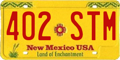 NM license plate 402STM