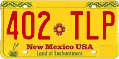 NM license plate 402TLP