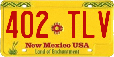 NM license plate 402TLV