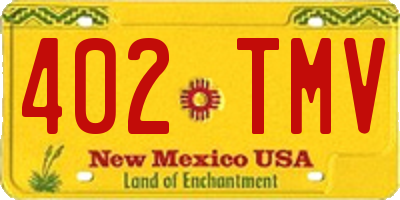 NM license plate 402TMV
