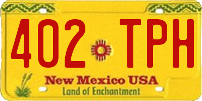 NM license plate 402TPH