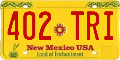 NM license plate 402TRI