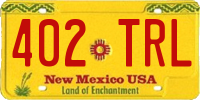 NM license plate 402TRL