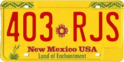 NM license plate 403RJS