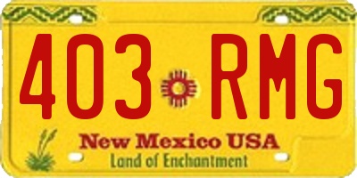 NM license plate 403RMG