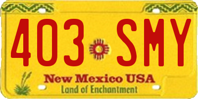 NM license plate 403SMY