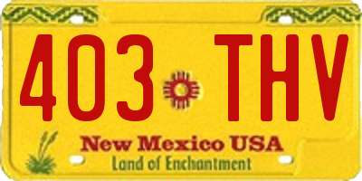 NM license plate 403THV