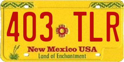 NM license plate 403TLR