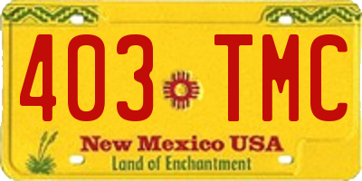 NM license plate 403TMC