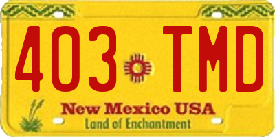 NM license plate 403TMD
