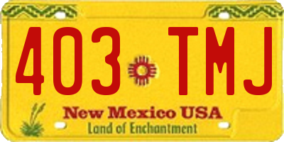 NM license plate 403TMJ