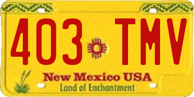 NM license plate 403TMV