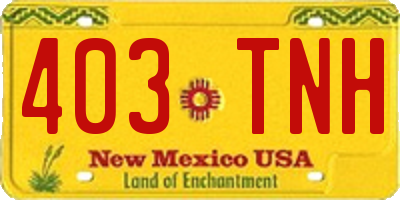 NM license plate 403TNH